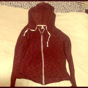 Purple thin zip up hoodie